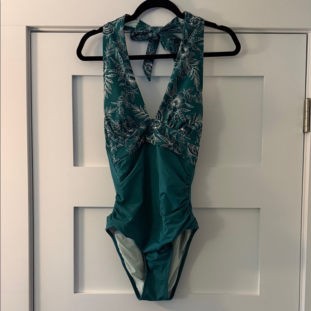 CUPSHE Teal Floral Women's Swimsuit NWT